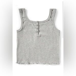 GB Girls' Ribbed Tank Top - Light Gray . Size XL . NEW